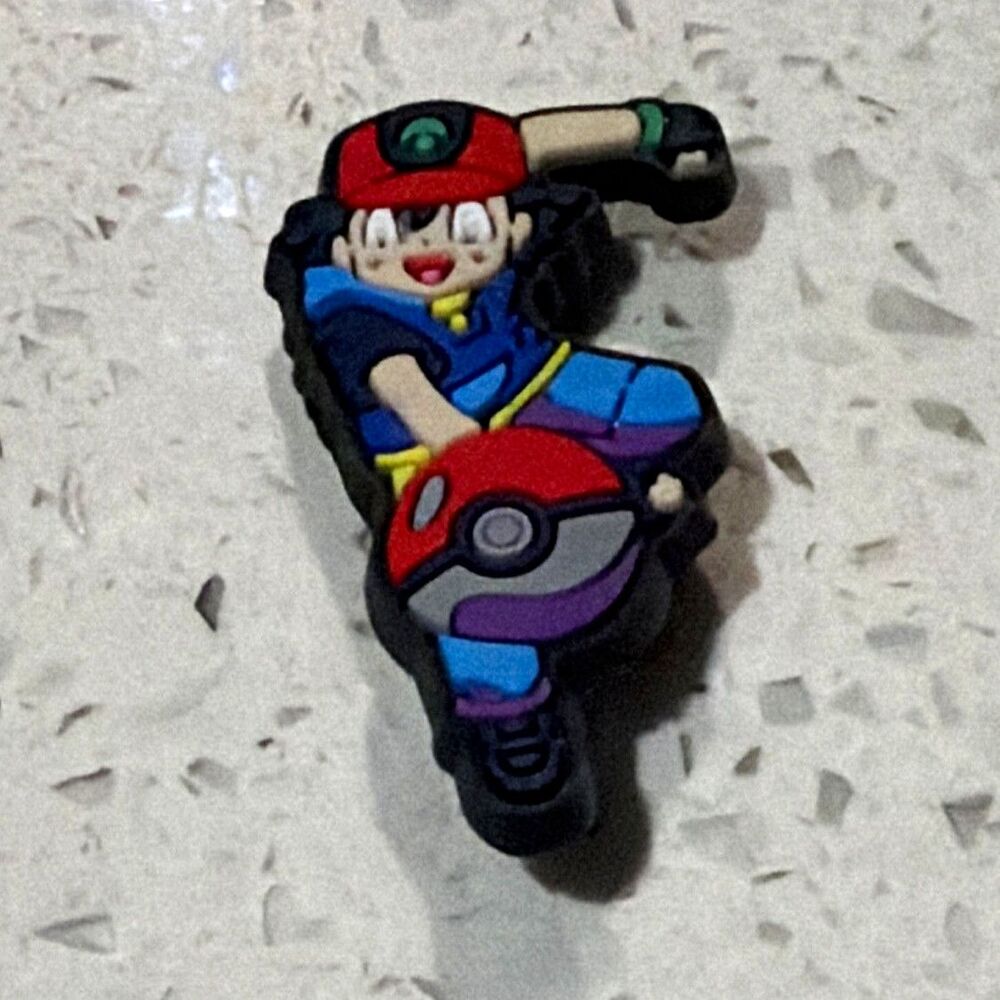 Ash Ketchum Pokémon Multicolor PVC Shoe Charm Graphic Cartoon Theme